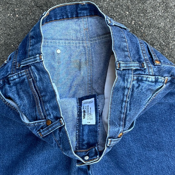 Wrangler 936DSD‎ Blue Demin Jeans Dark Wash Men Size 33x31 Cowboy Boot Cut - Picture 5 of 10
